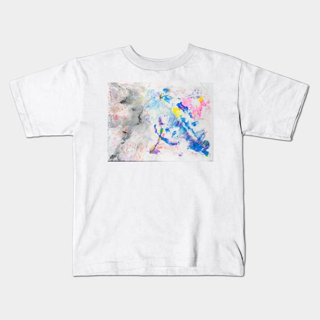 In Gray, Pink, and Blue Will Prevail - My Original Art Kids T-Shirt by MikeMargolisArt